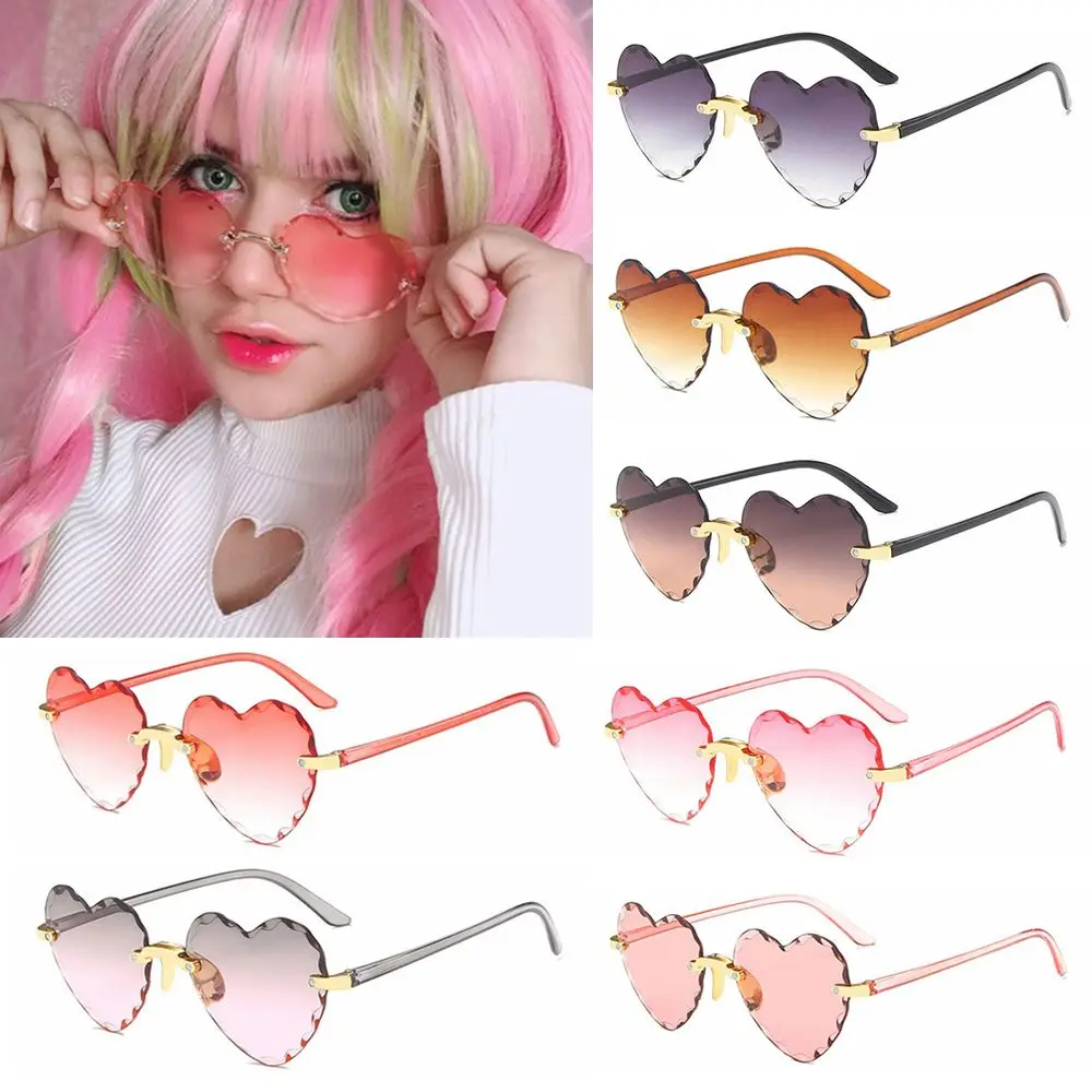Gafas de fiesta para Cosplay, gafas de sol con forma de corazón, gafas de sol con forma de corazón de amor, gafas de sol para mujer - imagen 3
