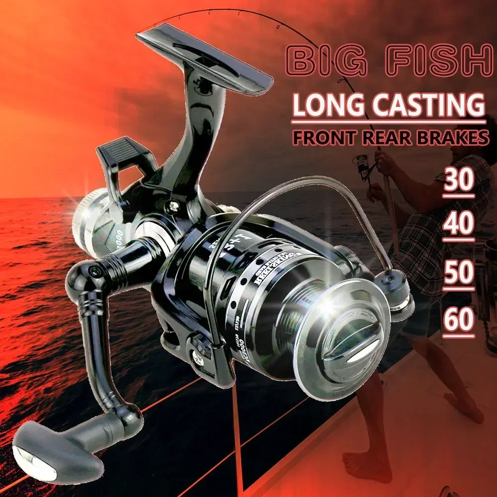 Carrete de pesca giratorio de Metal serie KC 30-60, relación de transmisión 5,2: 1, arrastre máximo de 20KG, aparejos de agua dulce y salada, carpa superfuerte - imagen 5