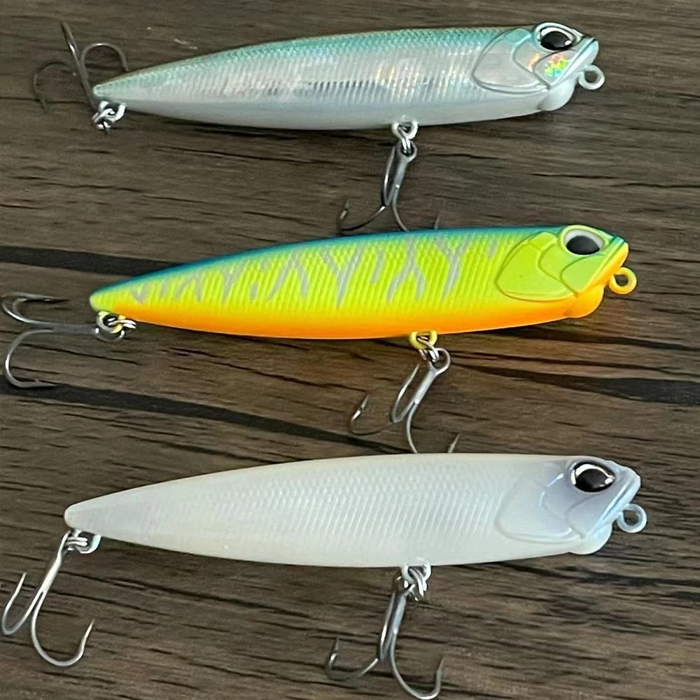 Señuelos De Pesca De superficie, cebos duros para caminar, palo flotante, Wobblers, enchufe, 6,5 cm, 6g