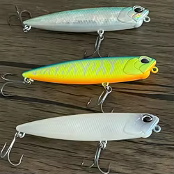 Señuelos De Pesca De superficie, cebos duros para caminar, palo flotante, Wobblers, enchufe, 6,5 cm, 6g