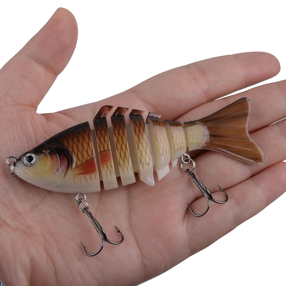 5 uds 15g señuelo de pesca multiarticulado Swimbaits cebo de natación de hundimiento lento para lubina señuelo trucha Walleye Topwater cebo Artificial - imagen 5