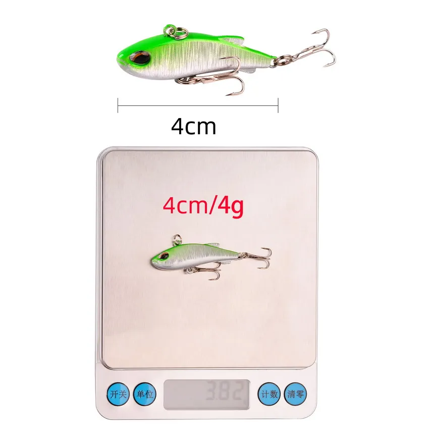 Señuelos de Pesca sumergibles VIB, aparejos de pesca, 4cm, 4g, micro punta, Boca de caballo, cebo para lubina, 1 piezas - imagen 4