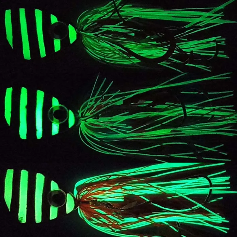 Señuelos de Metal luminosos, 1 unidad, 150g200g250g, Inchiku, señuelos de Jigging, ojos 3D, cabeza de plantilla de plomo, cebos de pesca para barcos - imagen 2