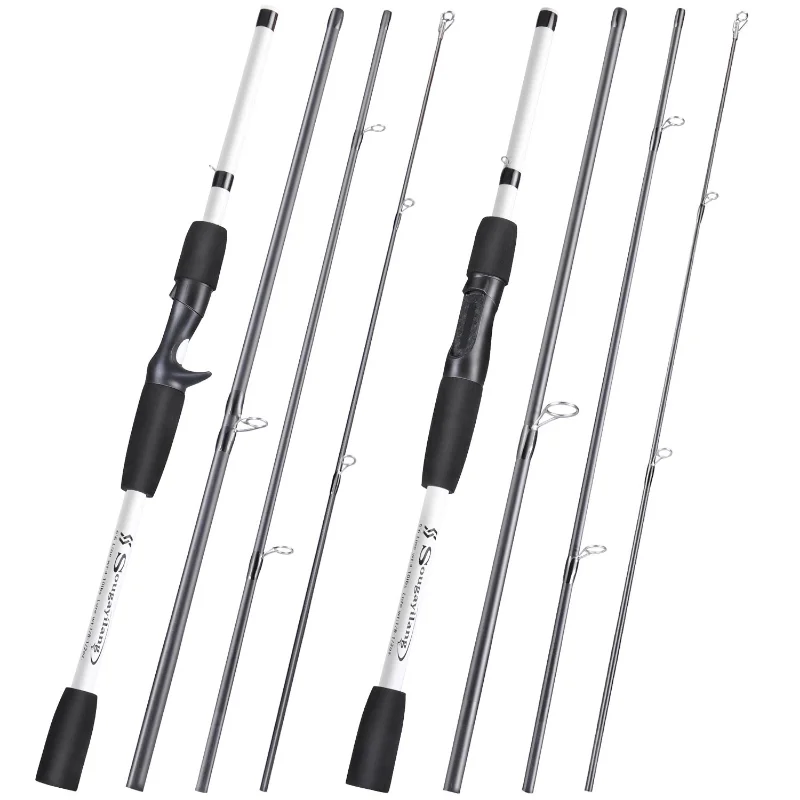 Sougayilang-caña de pescar con señuelo, 3/4 secciones, Spinning/Casting, peso ultraligero, caña de pescar de fibra de vidrio, caña de viaje, Pesca - imagen 3