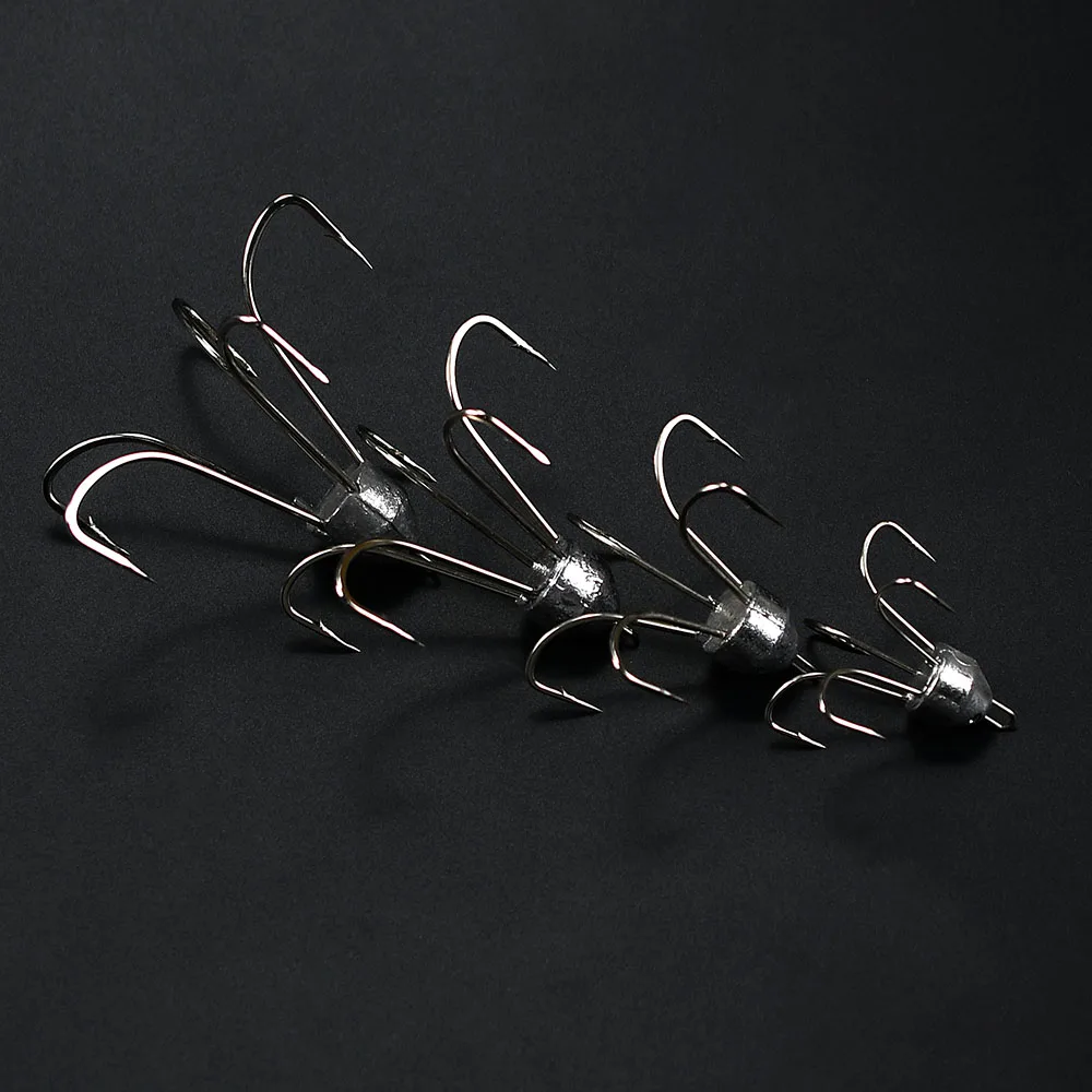 Anzuelos de pesca con ancla de cinco garras de acero rico en carbono, anzuelos grandes con peso de plomo y pesas 30g 40g 50g 60g - imagen 3