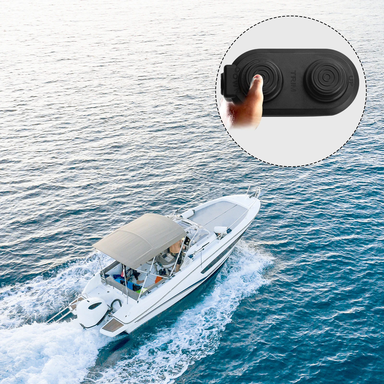 1 uds/2 uds interruptor de Control de ajuste de popa de barco negro nominal a 8A interruptor de ajuste de inclinación - imagen 2