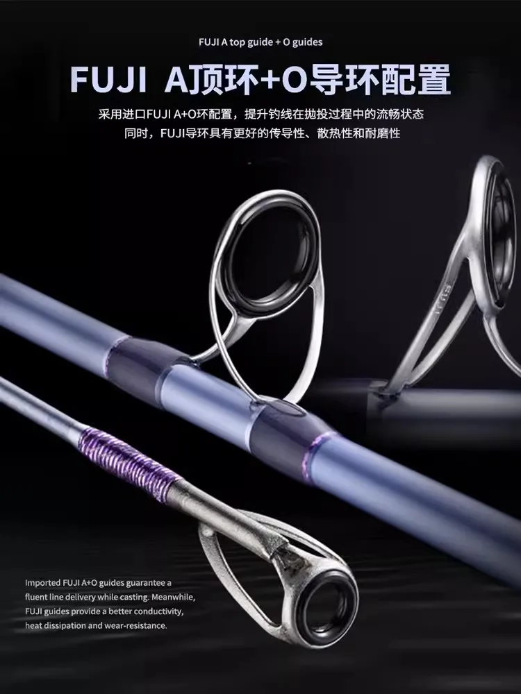 Nueva caña de pescar ECOODA EBTX II para barco ligero 1,68/1,83/1,98/2,1 M caña giratoria/fundida punta de carbono sólida piezas Fuji completas caña en alta - imagen 2