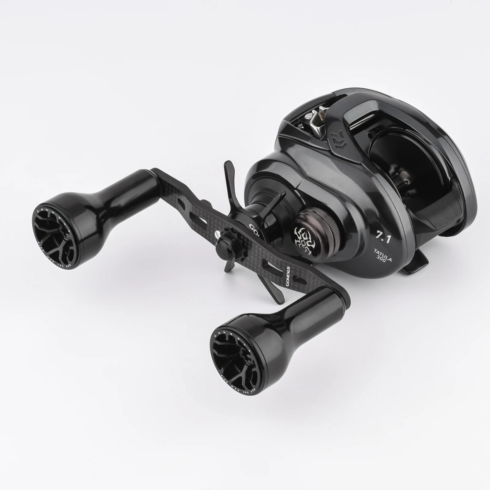 Gomexus-mango de carrete de 105mm para carrete de Baitcasting Shimano Scorpion Antares SLX, doble mango de carbono con perilla larga de aluminio de 30mm - imagen 2