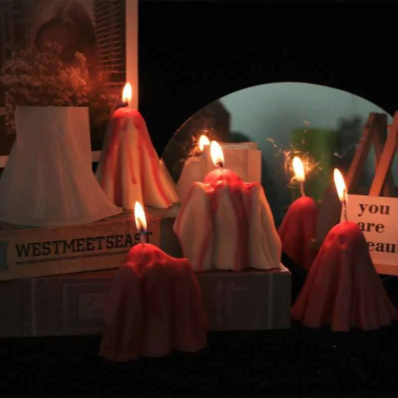 Molde de vela fantasma de capa de Halloween, moldes de vela 3D de aromaterapia DIY, molde de capa de VGhost, decoraciones hechas a mano para el hogar, nuevo - imagen 2