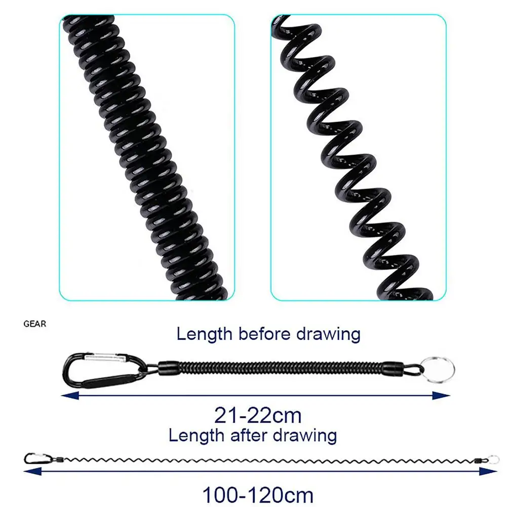Llavero antipérdida para caña de pescar, cuerda protectora telescópica, herramientas de seguridad, Kit de 5 piezas - imagen 4