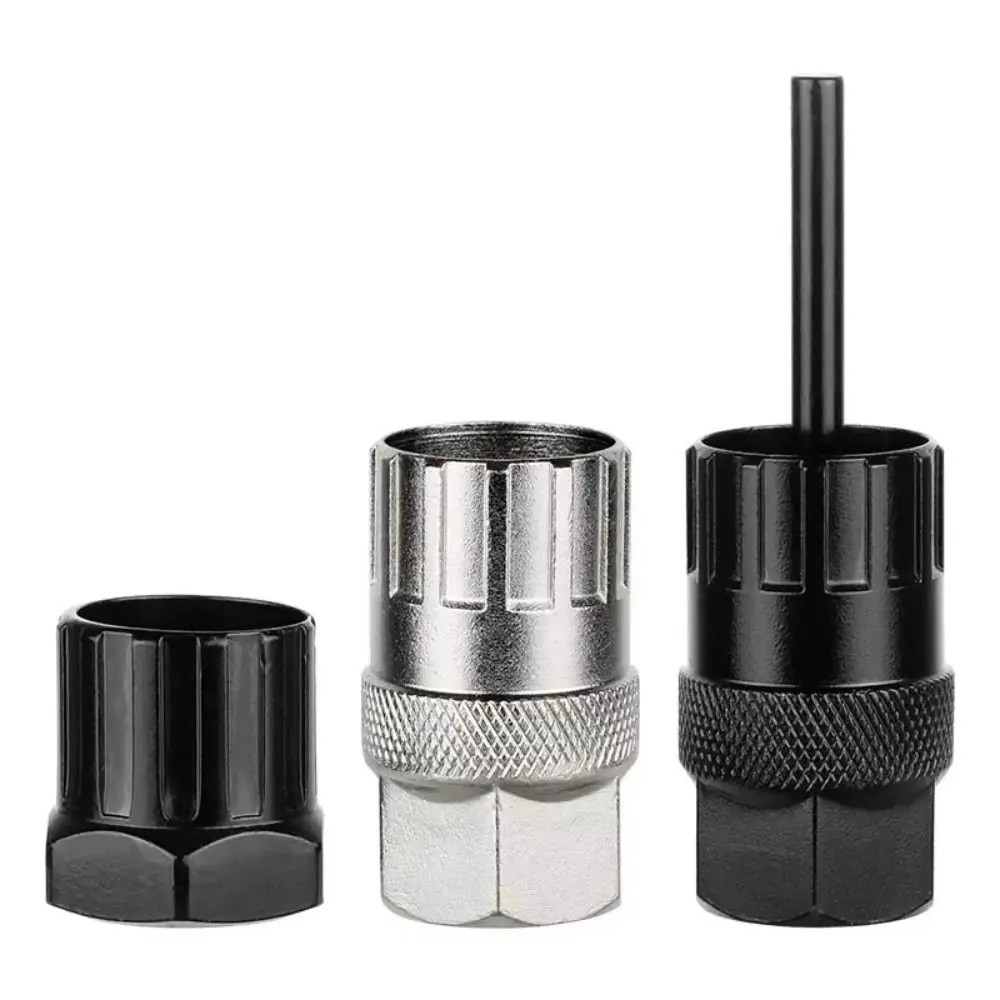 Anillo de bloqueo de casete de acero con alto contenido de carbono duradero, herramienta de instalación de extracción de manga negra y plateada de 12T