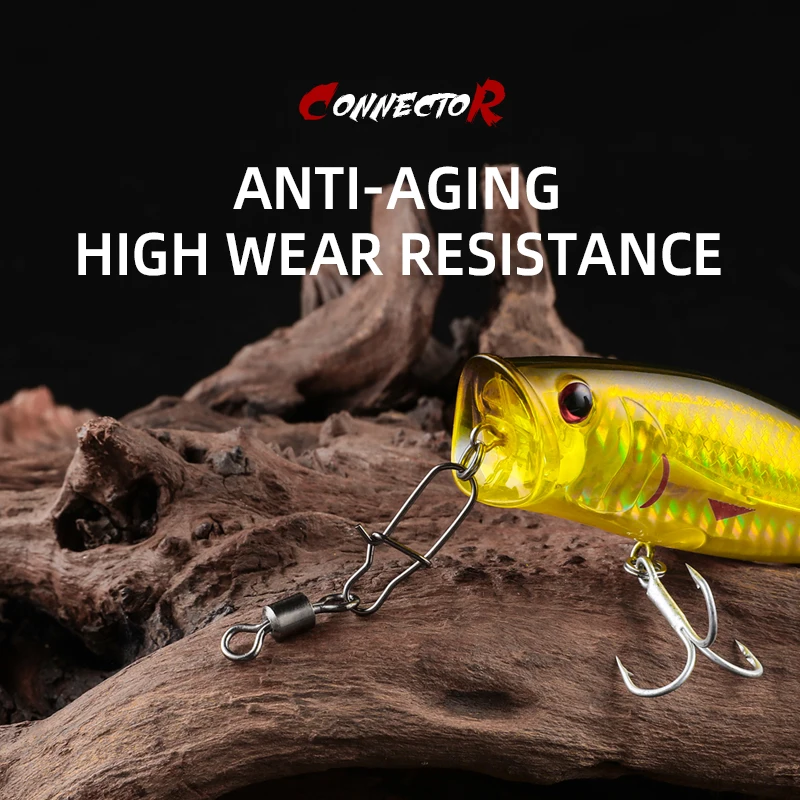 BEARKING-señuelo de anzuelo de Lucio, accesorios de pesca, Pin conector, rodamiento giratorio, acero inoxidable, aparejos giratorios a presión, 50 piezas - imagen 5