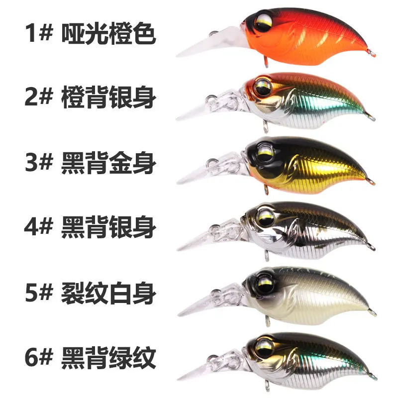 5g/3,8 cm señuelo cebo Griffon flotador pequeño gordo ABS cebo duro superficie corbata diamante negro 6062 con placa de lengüeta - imagen 4