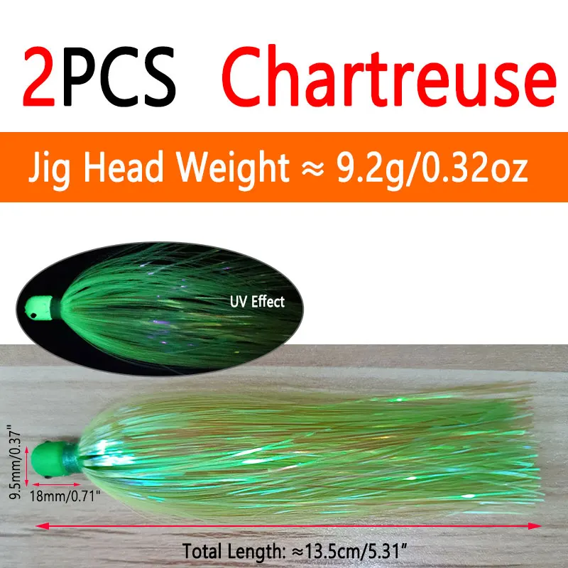 2pcs Chartreuse
