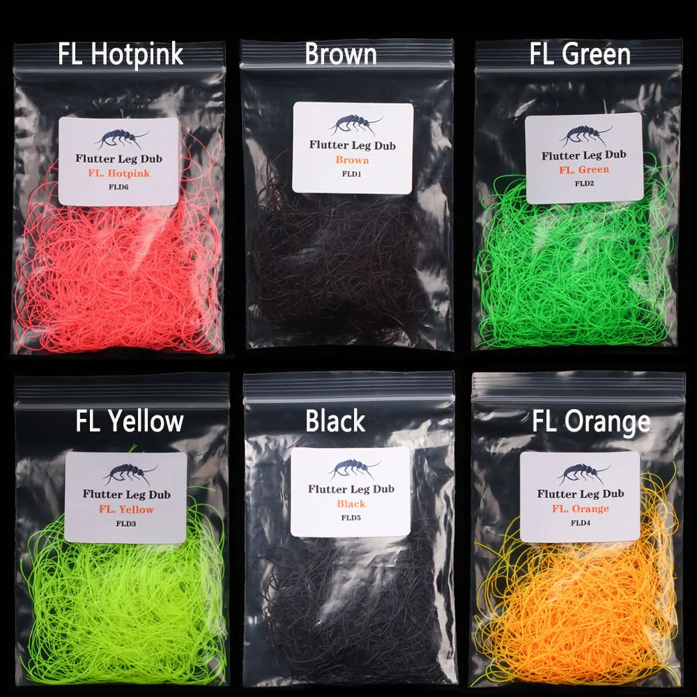 Descubra los colores vibrantes del doblaje de la pierna más plana disponible en hotpink, marrón, verde, amarillo, negro y naranja