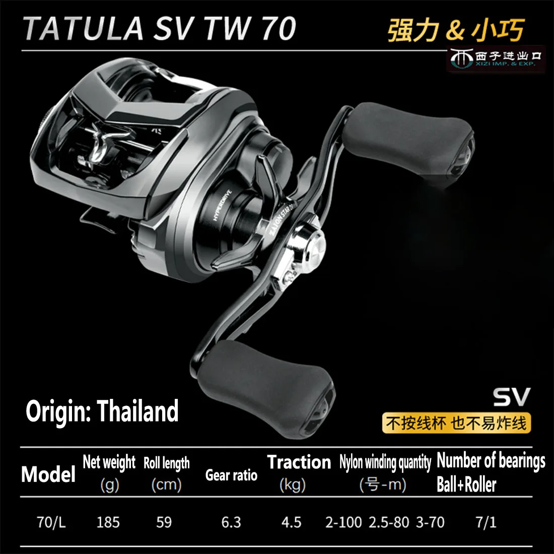 Carrete Daiwa Tatula SV TW perfil bajo para bautizo - imagen 5