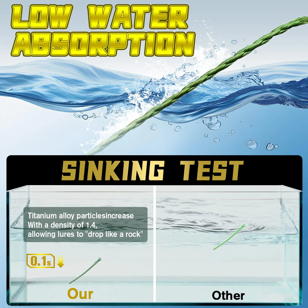 ZUKIBO-sedal de pesca trenzado multifilamento de PE, escudo de titanio de 8 hebras, línea de hundimiento resistente a la abrasión de alta calidad japonesa, nuevo - imagen 5