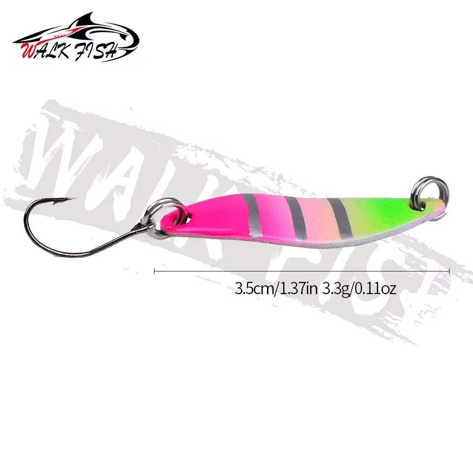 WALK FISH 1 Uds 3,3g 3,5 cm semillas de girasol en forma de cuchara cebo Artificial lentejuelas Metal Micro materia colorido lubina volteada - imagen 3