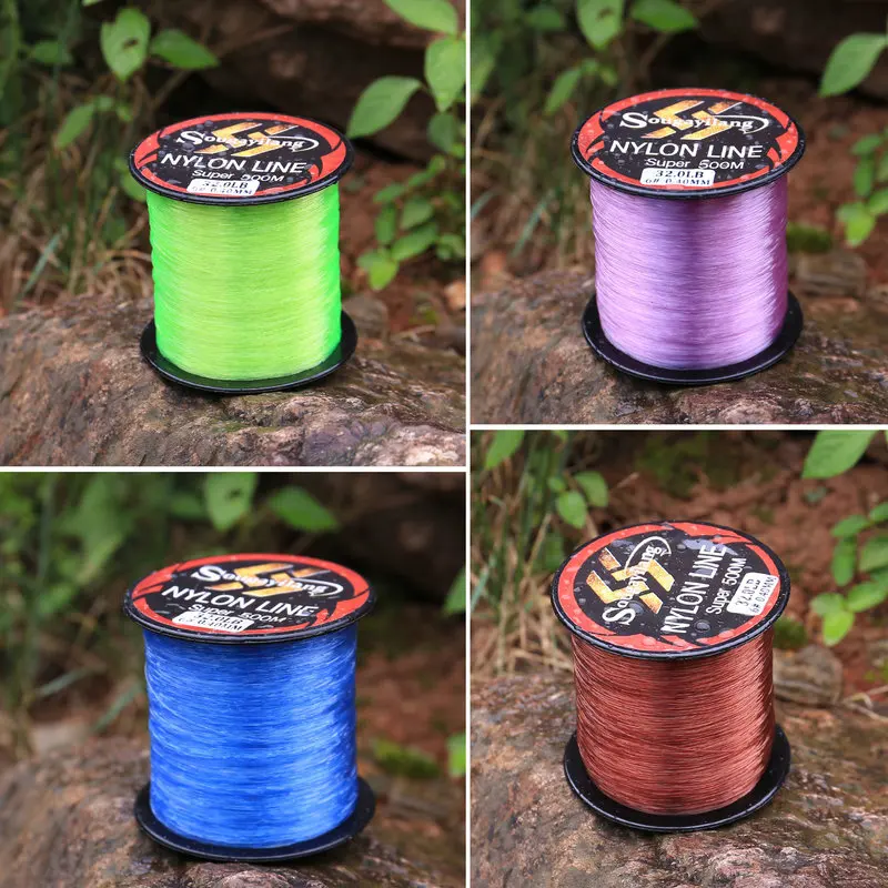 Sougayilang 1-8 #   Línea de Pesca de nailon de 500M, línea de Pesca de nailon de 4 hebras, línea de Pesca de 11,0-36,3 LB, Pesca suave - imagen 5