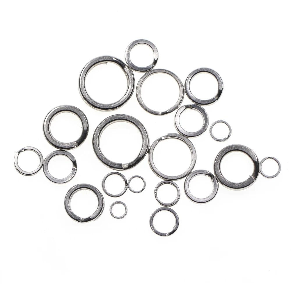 LIONRIVER-anillo dividido de acero inoxidable para pesca en agua salada, anzuelos de doble círculo, accesorios de pesca - imagen 5