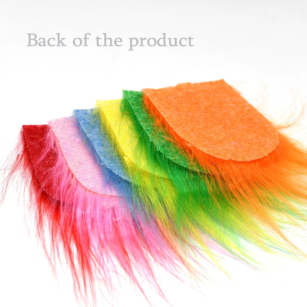 MNFT 11 colores mezclados pelo largo artesanía piel fibra sintética Streamer cola ala pesca con mosca atado materiales - imagen 5