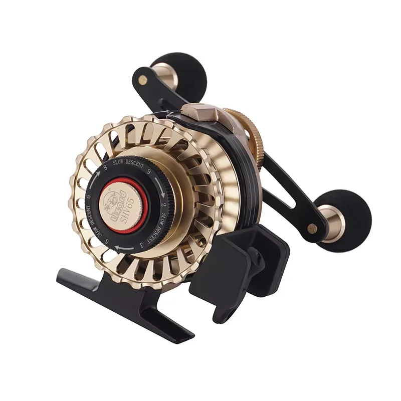 Carrete de pesca de lagarto con cuerpo totalmente metálico y mango de metal, carrete de pesca de balsa con pantalla digital, arrastre máximo de 5kg con rodamiento 10 + 1 - imagen 5