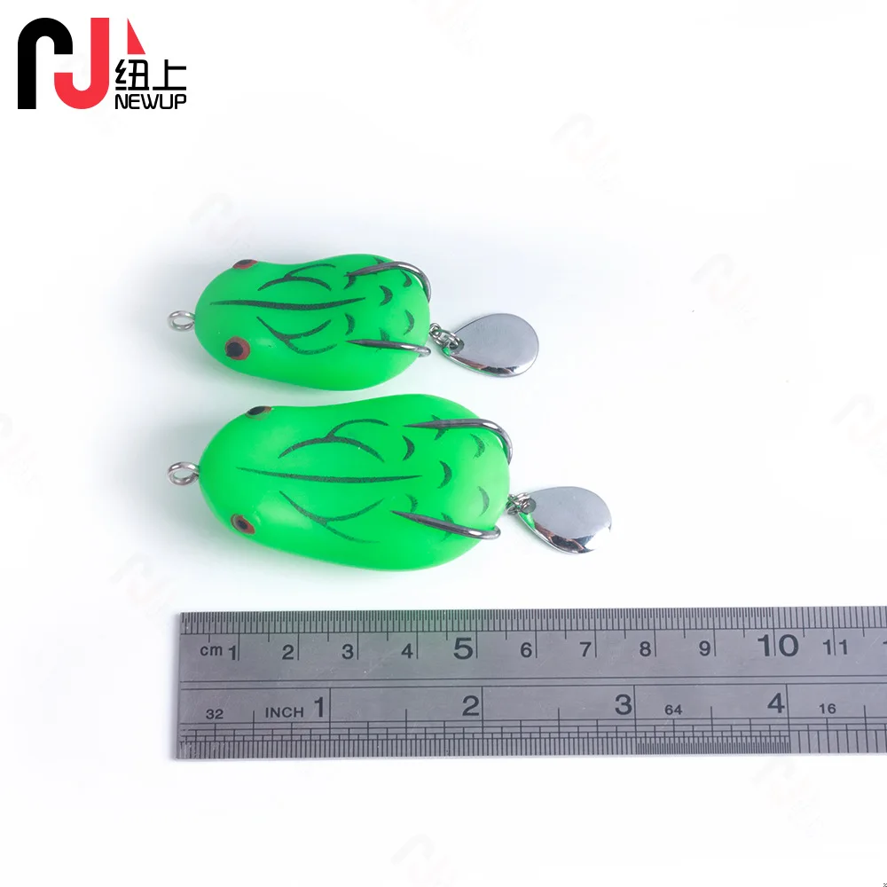 Señuelo de rana, cebo con lentejuelas, doble gancho, 8G/14G - imagen 4