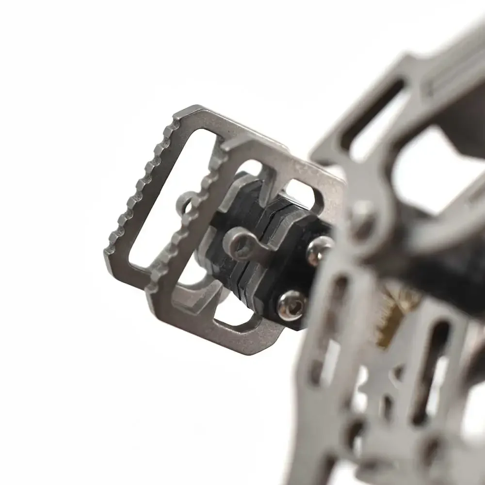 Mini arco compuesto de Metal, polea compuesta plateada, arco y flecha portátil, juguete de entretenimiento para caza al aire libre - imagen 5