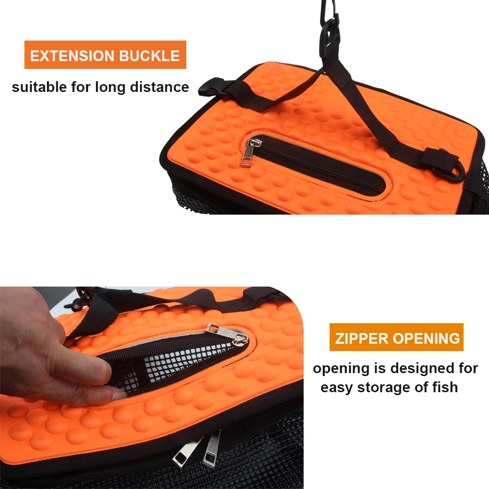 Cesta flotante para peces, cesta para peces atrapar, soporte de pesca plegable, cubo para pececillos, cebo de pesca de malla plegable portátil - imagen 4