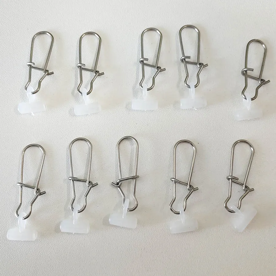 Línea de pesca de alta resistencia, plomos deslizantes, cabeza de plástico azul giratoria con cierre doble, deslizador de pesca a presión, 10 piezas - imagen 3