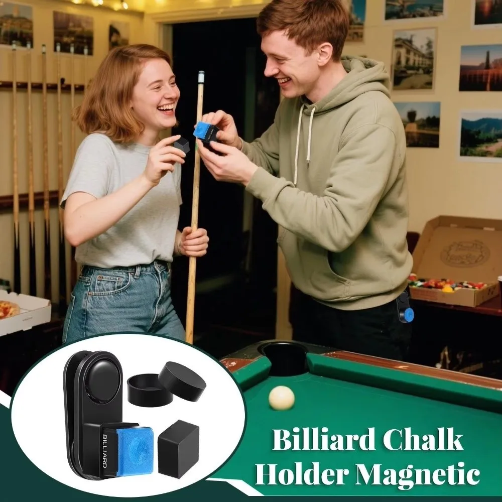 Estuche magnético para tiza de billar – Silencioso con clip hermético - imagen 3