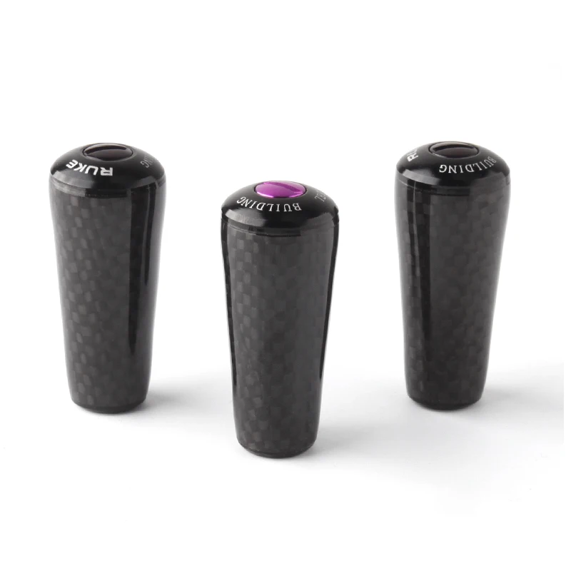 RUKE-mango de carrete de pesca de fibra de carbono, balancín DIY para ruedas de fundición, mango de carbono, tamaño de agujero de 8x5/7x4mm, accesorio de carrete de pesca, 1 ud. - imagen 5