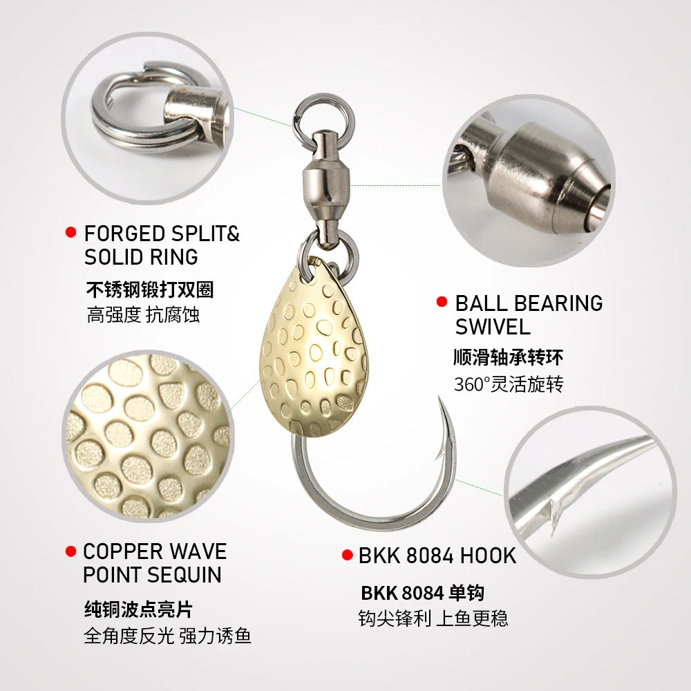 JIGGING PRO-anzuelo de repuesto para Jigging, aparejos de pesca de agua salada, cebo para caballa, señuelo, anzuelo de asistencia - imagen 4