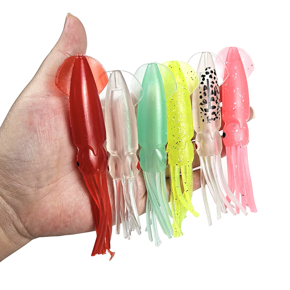 3 unids/pack faldas de goma de calamar pulpo suave Señuelos de pesca faldas paraguas atún accesorios de pesca cebo - imagen 4