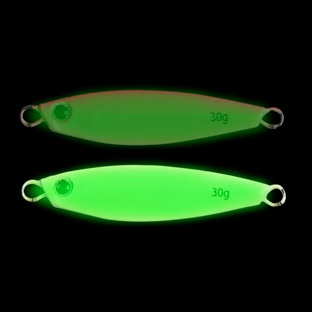 1 Uds pesca luminosa 7g/10g/15g/20g/30g anzuelo de Metal Spinner cebo Jigging cuchara señuelo de pesca - imagen 5