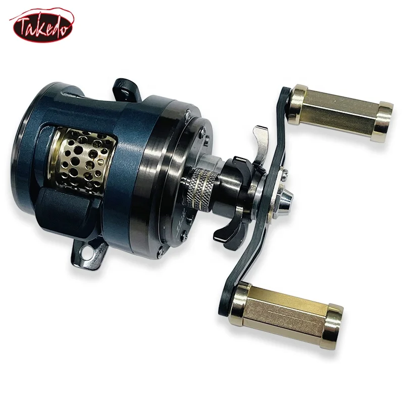 Carrete de tambor fundido TAKEDO, arrastre máximo, rodamiento de 5KG, 11 + 1B, cuerpo de Metal, carrete de pesca de fundición, pesca en agua dulce y salada - imagen 2