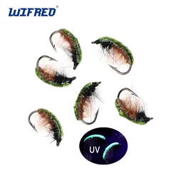 Wifreo-Señuelos de Pesca ultravioletas, cebo de hundimiento rápido, 6 piezas, #8, #10