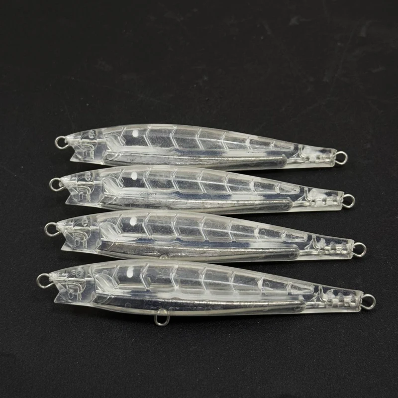 20 piezas Señuelos de pesca de pececillo sin pintar, 110mm, 43g, cebo de hundimiento pesado, cebos artificiales de agua salada de fundición larga, Swimbait de tiro monstruo - imagen 5