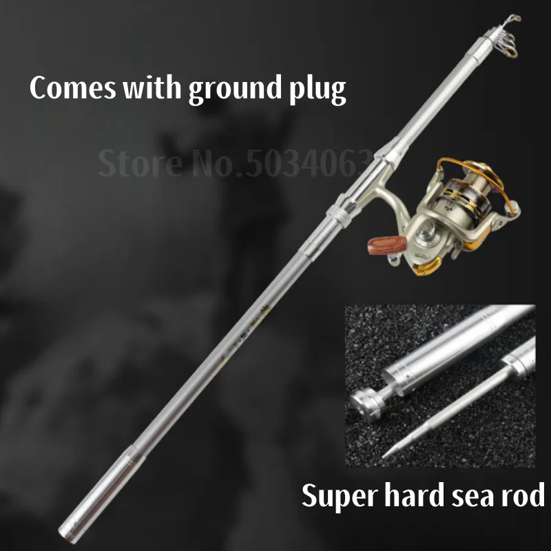 Caña de mar ultradura de carbono para pescar peces grandes, caña de pescar giratoria de 2,1-3,6 M, fundición de sal/agua dulce de largo alcance, doble uso - imagen 3