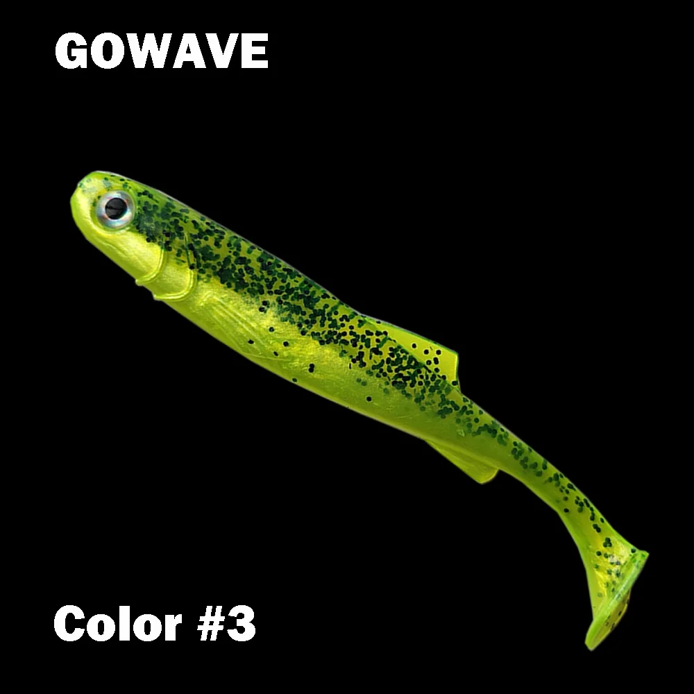 5 uds Softbait Shad Swimbait 12,5 cm aparejos de pesca de agua salada señuelo de gusano Artificial anzuelo lubina trucha Pike Brochet de pececillo negro - imagen 4