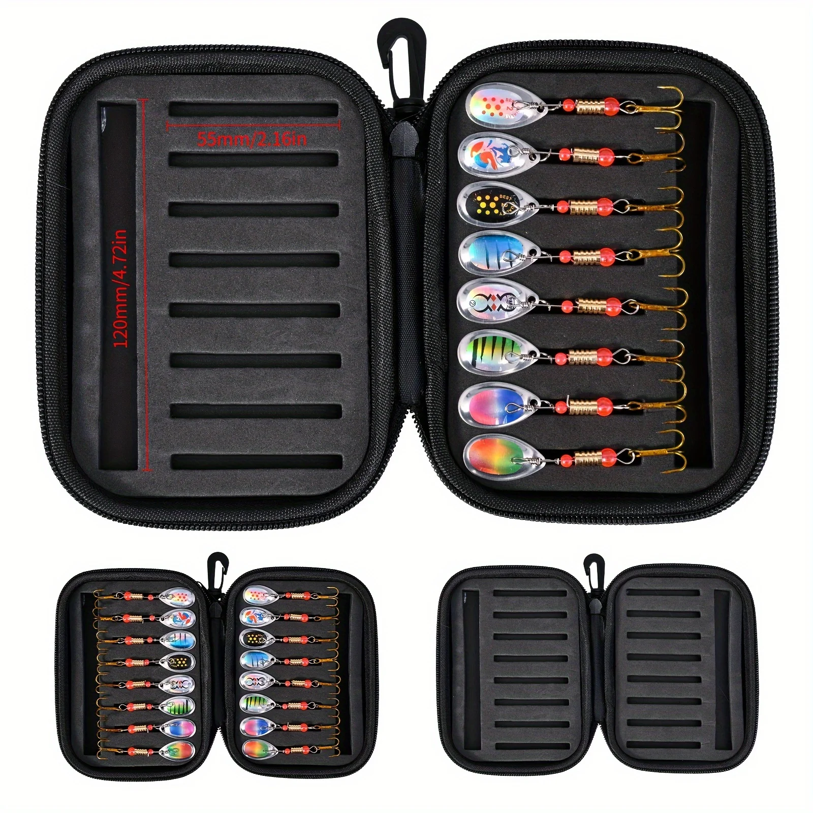 Señuelo de Pesca Tipo Cuchara Metálica, 16 Piezas/Caja, Spoonbait, Crankbaits, Wobblers Marinos para Agua Salada, Kit de Pesca con Mosca, Cebo Artificial - imagen 5