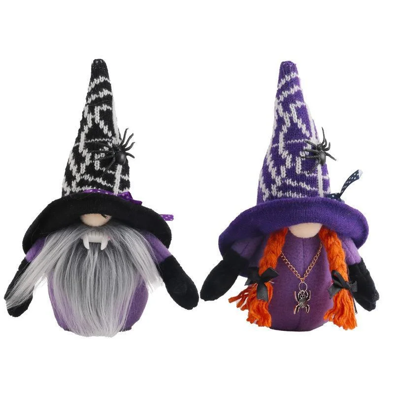 Lindo gnomos de araña muñeco de peluche gnomos de vampiro para decoración de Halloween adorno de fiesta en casa regalo de Navidad - imagen 2