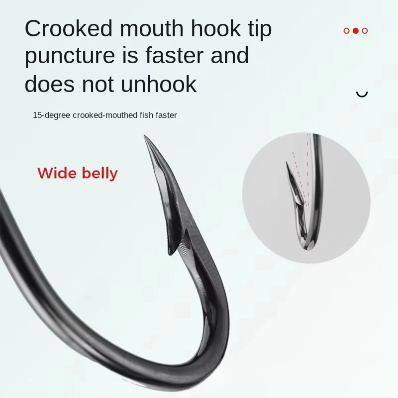 KEARMMING-anzuelo de tubo para pesca en la parte inferior del barco de aguas profundas, gentianos, boca torcida, cebo vivo grande - imagen 3