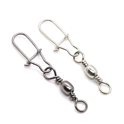 500 Uds venta al por mayor a granel conector de Pesca rodamiento barril giratorio enclavamiento broches aparejos de anzuelo accesorio Pesca Peche