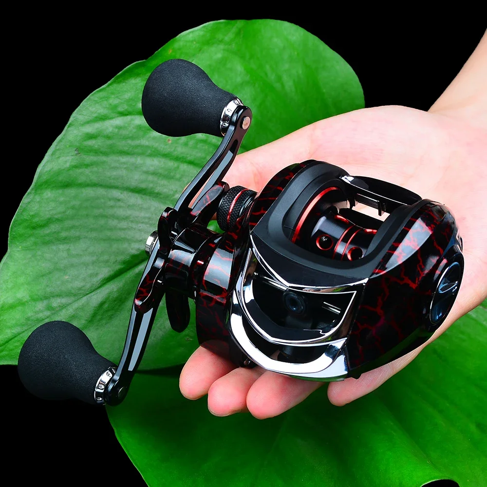 Carrete de Pesca Baitcasting, carrete totalmente de Metal 18 + 1BB, 10kg/22LB, relación máxima de velocidad de arrastre 7,2: 1, carretes de Pesca magnéticos de fundición de Metal - imagen 5