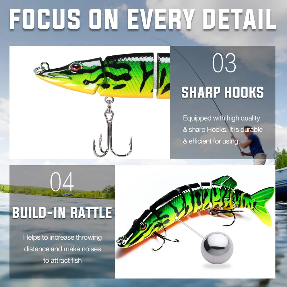 ANFS Swimbait multiarticulado para lubina y trucha - imagen 2