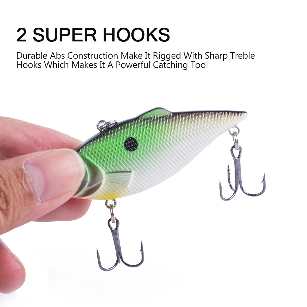 Hanlin-señuelo de Pesca VIB, 63mm/7,5g, cebos duros sin aros, Crankbait, Wobblers para Pesca de carpa, aparejos de lubina - imagen 3