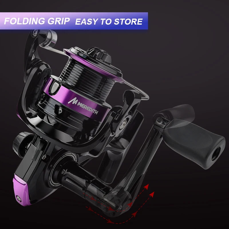 MEREDITH-carrete de Pesca giratorio, accesorio de la serie 800 ~ 5000, rueda giratoria de Metal para Pesca de carpa - imagen 3
