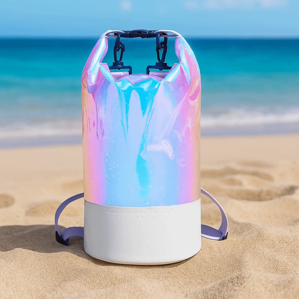 Bolsa seca impermeable de 10L/20L, mochila impermeable, bolsa tipo cubo para natación de gran capacidad con correas para los hombros, ligera - imagen 3