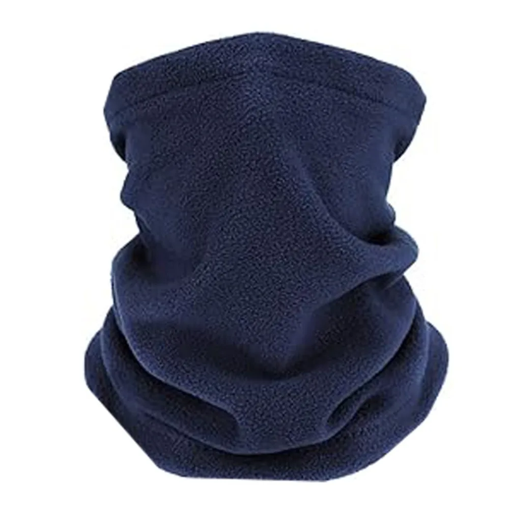 Calentador de cuello de felpa a la moda, jersey a prueba de viento para mantener el calor, gorro con forro grueso, bufandas para el cuello, bufandas gruesas de piel de lana cálida para hombres - imagen 3